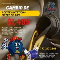 Cambio de aceite sintético y filtro de aire IL Garage